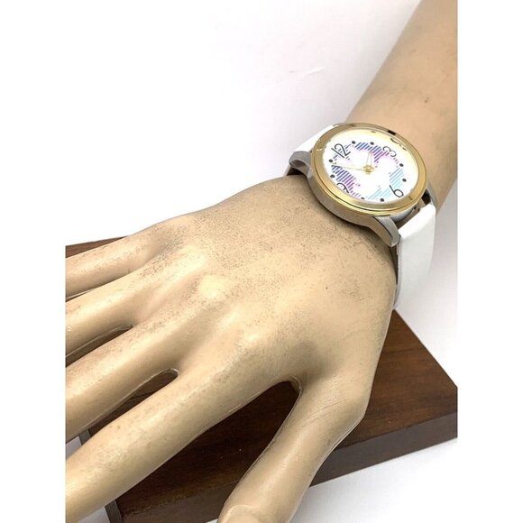 Disney Minnie Mouse Women\'s Watch Quartz 38mm Two Tone Case White Leathe… main image 12